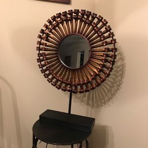 bronze circular mirror